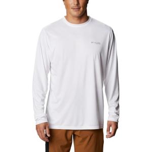 imageColumbia Mens Terminal Tackle PFG Fish Flag Long Sleeve Shirt DiscontinuedWhiteCollegiate Navy