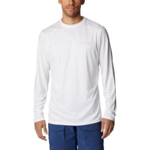 imageColumbia Mens Terminal Tackle PFG Fish Flag Long Sleeve Shirt DiscontinuedWhiteSpring Blue Mid Atlantic