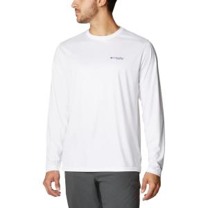 imageColumbia Mens Terminal Tackle PFG Fish Flag Long Sleeve Shirt DiscontinuedWhiteTanzanite