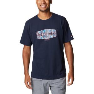 imageColumbia Mens Thistletown Hills Short SleeveCollegiate Navy HthrWanderland Graphic