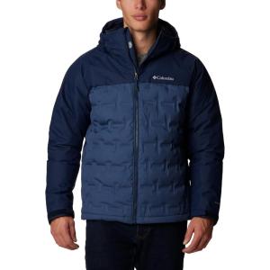 imageColumbia mens Grand Trek III Down Hooded JacketDark Mountain  Collegiate Navy