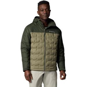 imageColumbia mens Grand Trek III Down Hooded JacketStone GreenGreenscape