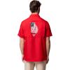 imageColumbia Mens Collegiate Slack Tide Camp ShirtUga  Bright Red