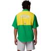 imageColumbia Mens Collegiate Tamiami Colorblock Short Sleeve ShirtUo  Fuse GreenYellow Glo