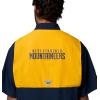 imageColumbia Mens Collegiate Tamiami Colorblock Short Sleeve ShirtWv  Collegiate NavyMlb Gold