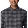 imageColumbia Mens Flare Gun Stretch FlannelCity Grey Twill Buffalo Check