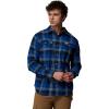 imageColumbia Mens Flare Gun Stretch FlannelMountain Blue Trails Edge Plaid