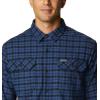 imageColumbia Mens Flare Gun Stretch FlannelNight Tide Small Check