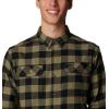 imageColumbia Mens Flare Gun Stretch FlannelStone Green Buffalo Check