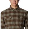 imageColumbia Mens Flare Gun Stretch FlannelStone Green Twill Buffalo Check