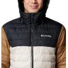 imageColumbia Mens Powder Lite II Hooded JacketDark StoneBlackDelta