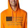 imageColumbia mens Phg Game Flag Ii HoodieHooded SweatshirtPhg Orange  Black Game Flag