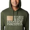 imageColumbia mens Phg Game Flag Ii HoodieHooded SweatshirtSurplus Green  Sahara Duck Flag