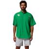 imageColumbia Mens Collegiate Tamiami Colorblock Short Sleeve ShirtUo  Fuse GreenYellow Glo