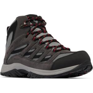 imageColumbia Mens Crestwood Mid Waterproof Hiking BootsDark GreyMountain Red