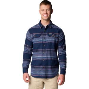 imageColumbia Mens Flare Gun Stretch FlannelCollegiate Navy Vista Stripe