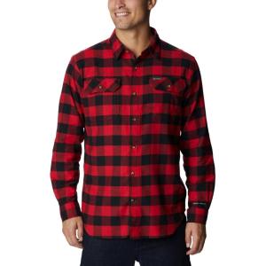 imageColumbia Mens Flare Gun Stretch FlannelMountain Red Twill Buffalo Check