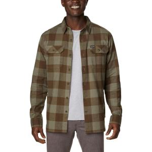 imageColumbia Mens Flare Gun Stretch FlannelStone Green Twill Buffalo Checklegacy