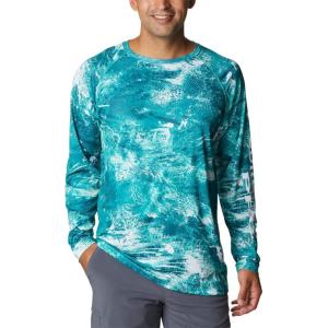imageColumbia Mens PFG Terminal Tackle PFG Hooks Fill Long Sleeve ShirtElectric Turquoise Realtree Horizon