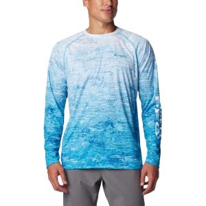 imageColumbia Mens PFG Terminal Tackle PFG Hooks Fill Long Sleeve ShirtOcean BlueDigiscale Fade