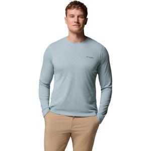 imageColumbia Mens PFG Uncharted Graphic Tee Long SleeveCrushed Blue HeatherGuadalupe Drift