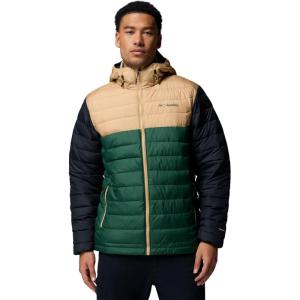 imageColumbia Mens Powder Lite II Hooded JacketRain ForestCanoeBlack