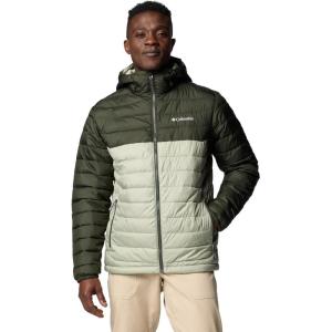imageColumbia Mens Powder Lite II Hooded JacketSafariGreenscape