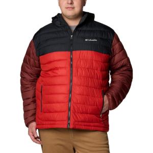 imageColumbia Mens Powder Lite II Hooded JacketSail RedBlackSpice