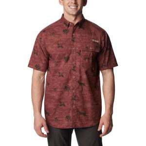 imageColumbia Mens Sharptail Short Sleeve ShirtSharptail Short Sleeve ShirtRed Rocks Santa Dogs Print