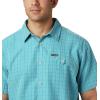 imageColumbia Mens Declination Trail II Short Sleeve Shirt UV Protection Active FitIceberg Mini Plaid