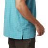 imageColumbia Mens Declination Trail II Short Sleeve Shirt UV Protection Active FitIceberg Mini Plaid
