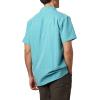 imageColumbia Mens Declination Trail II Short Sleeve Shirt UV Protection Active FitIceberg Mini Plaid
