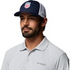 image:imageColumbia Unisex Adult PFG Mesh 3D Stretch Snap BackCollegiate NavyAmericana Badge