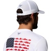image:imageColumbia Unisex Adult PFG Mesh 3D Stretch Snap BackWhiteMulti Colored Weld