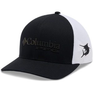 image:imageColumbia Unisex Adult PFG Mesh 3D Stretch Snap BackBlackMulti Colored Weld