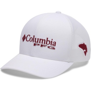 image:imageColumbia Unisex Adult PFG Mesh 3D Stretch Snap BackWhiteMulti Colored Weld