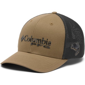 image:imageColumbia PFG Logo Mesh Ball CapTruffleGrillCamoBass